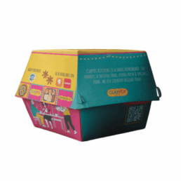 Colorful hexagonal food box