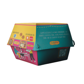 Colorful hexagonal food box