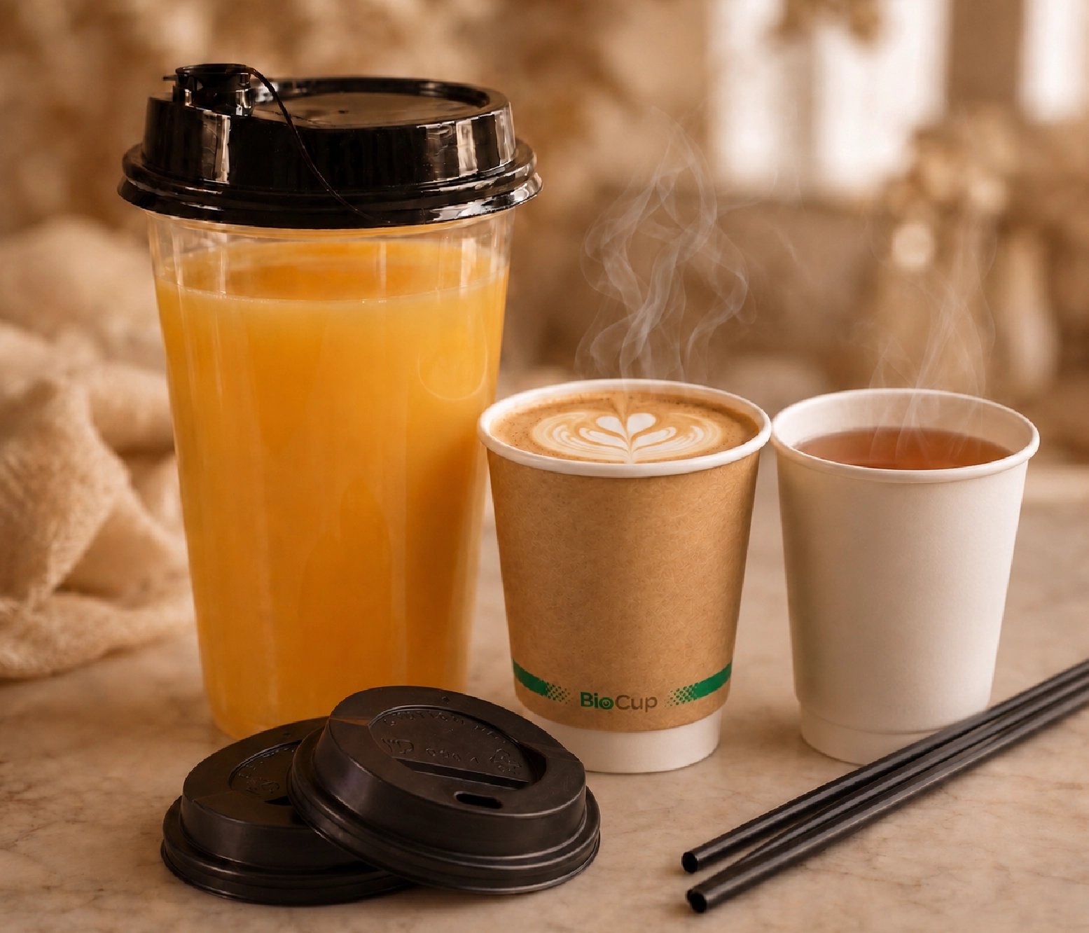 Cups, Lids & Straws