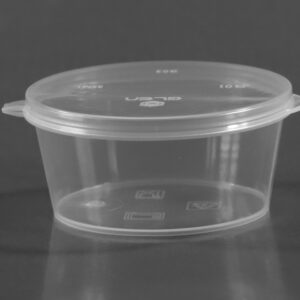 1oz Sauce Pots with Hinged Lids X 1000