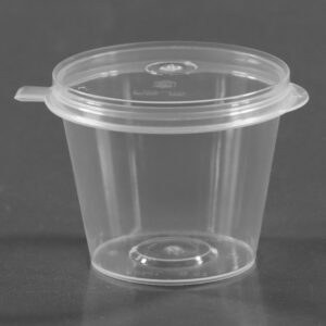 2oz Sauce Pots with Hinged Lids X 1000