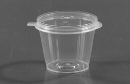 2oz Sauce Pots with Hinged Lids X 1000