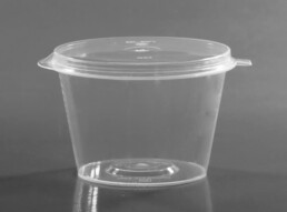 4oz Sauce Pots with Hinged Lids X 500