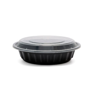 Microwave Container Round PP(500ml/16oz) Black base X 300