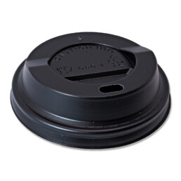 8oz Black Bioplastic Hot Cup Lids X 1000